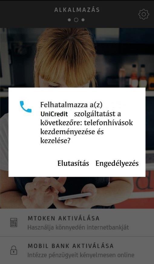 Az UniCredit mbilalkalmazásn belül az mtken megnyitását követően (Andrid) a jbb felső sarkban található fgaskereket fgaskerékre megérintve jelenik meg a beállításk pció.