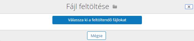 3 FELTÖLTÉS A Dkumentumtár felületének funkciósávjában a Feltöltés gmbra kattintva megjelenik a Fájl feltöltése ablak.