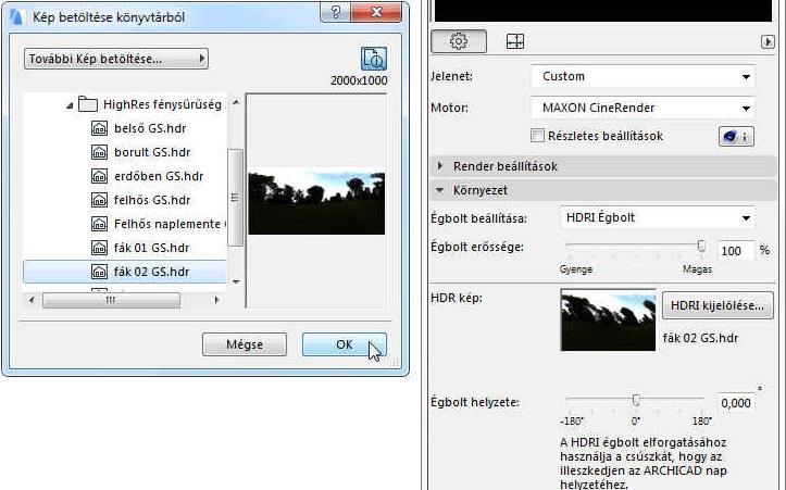 hdr HDRI fájlt), amely körbeveszi a modellünket, és egy csúszka segítségével tologathatjuk a megfelelő helyzetbe (Égbolt helyzete). 9/11.