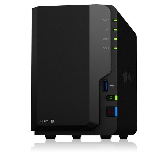 Az AES-NI technológiának köszönhetően a DS218+ titkosított tartalmak esetén, RAID 1 konfigurációban akár 113 MB/s olvasási és 112 MB/s írási sebesség elérésére is képes 1. A DS218+ három USB 3.