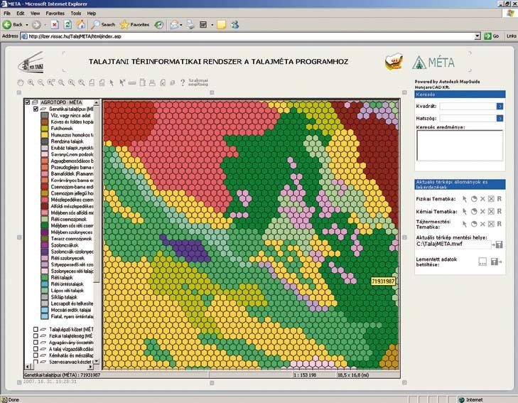 Publikációk, kiadványok: Pásztor, L., Szabó, J., Bakacsi, Zs., László, P., Dombos, M. 2006. Large-scale soil maps improved by digital soil mapping and GIS-based soil status assessment.