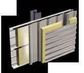 Arval ire Retardant Elements»» acade and partition wall elements in variable dimensions, with slightly profiled or smooth steel sheet panels and fire-proof core made of mineral wool for construction