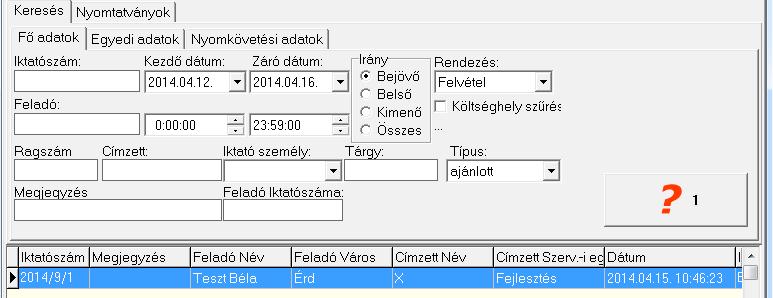 Gyakorlatilag az összes rögzített adat bármelyikére lehet szűrni, ezáltal könnyen szűkítheti a találati eredményeket.