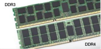 A DDR4 modulok illesztőmélyedése máshol található, mint a DDR3 moduloké.