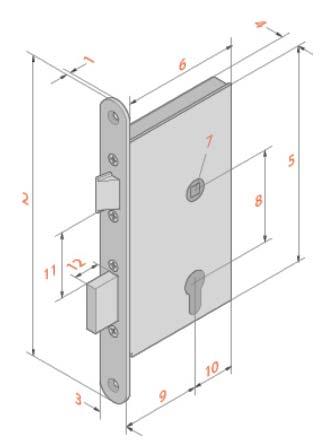 12. feladat Összesen: 12 pont Az alábbi ábrán a bevéső zár felépítését látja. Nevezze meg a számmal jelzett részeket! 12 x 1 = 12 pont 1. 2. 3. 4. 5. 6. 7. 8. 9. 10. 11. 12. 13.