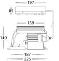 218 2x18W TARGETTI CCT-FLASH KOMPAKT FÉNYCSÖVES MÉLYSUGÁRZÓK Igényes kivitelű mélysugárzó vízszintes elhelyezkedésű TC-T vagy TC-TEL kompakt