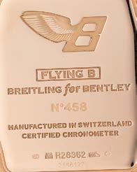 122 Breitling for Bentley Flying Bférfi arany karóra Arany 750 tokos bőrszíjas férfi óra, arany- és fehérszínű számlapján arab számok, másodperc kör és dátumkijelzés, működő automata szerkezet.