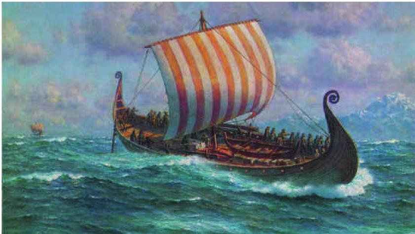 A nyílt tengeren 105 Érdekességek A vikingek A viking szó azt jelenti: harcos férfiak. A viking hajók nagyon erősek voltak. Az északi tenger hullámzásait kellett kibírniuk.
