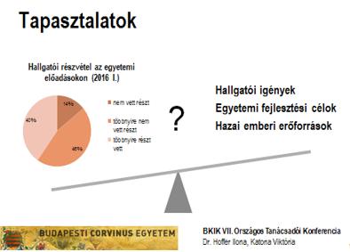 Miközben azt tapasztaljuk, hogy a gyakorlatias képzés mint indok -, eléggé előkelő helyen szerepel az MSc képzésünkre jelentkezők érvrendszerében, ugyanezen hallgatók körében egyre kevésbé jellemző