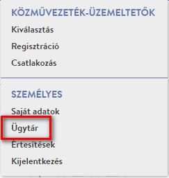 2. ábra 1.1. Közműegyeztetési kérelmek felület A Közműegyeztetési kérelmek oldalon táblázatos formában megtekinthetők a felhasználóhoz beérkezett kérelmek.