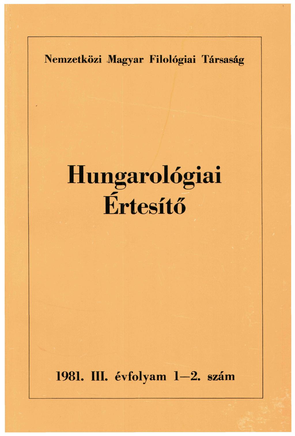 Nemzetközi Magyar Filológiai Társaság