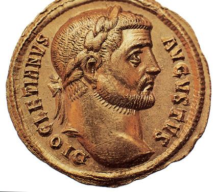 Diocletianus (284 305) adóreform háromféle pénz kibocsátása kereszténység elleni harc az e