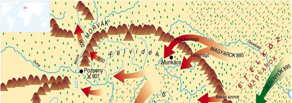 Második szakasz 896 898 ideiglenes berendezkedés a Dunától keletre Morva trónviszályok Keleti frankok királya Arnulf itáliai
