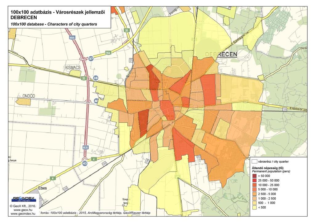 4. ábra: Árpád tér mintaterület ((forrás: Google Earth) Az általunk választott belvárosi mintaterületen (2-3.