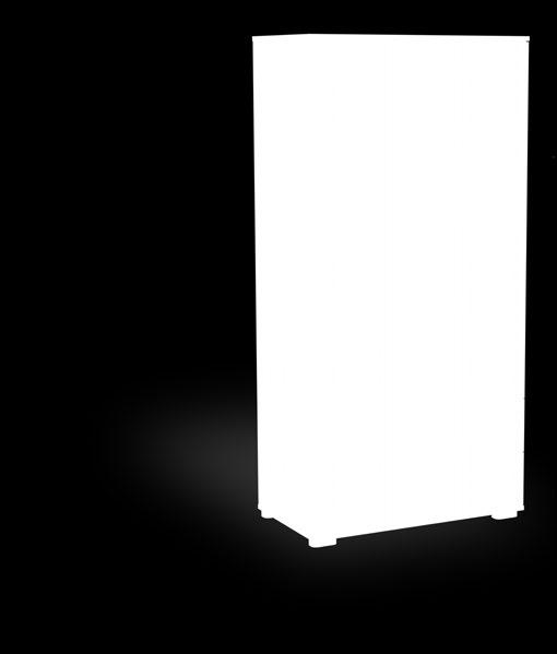 KRÉM-FŰZ 27 Háromfiókos nyitottszekrény Keskeny nyitott szekrény, melynek felső, polcos része alatt három megegyző méretű