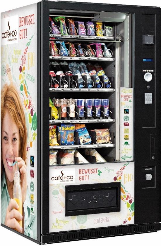 EGÉSZSÉGTUDATOSSÁG Tudatos táplálkozás A snack- és üdítő és kávéautomaták kínálatában igény esetén megtalálhatók: - - gyümölcs chips, magvak, szárított gyümölcsök - magas rostanyag tartalmú müzli