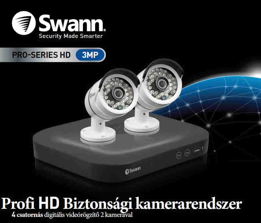 28 Tudja biztonságban otthonát és üzletét a 3 Megapixeles Swann rendszerekkel Egyszeri beállítással több mint 160 napig+ megtekintheti a felvételeket 4 csatornáról a bépített