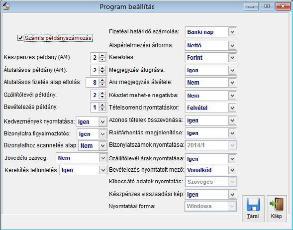 RENDSZER MENÜ 66 A felvett felhasználónév megjelenik az általa készített bizonylaton, ezért lehetőleg a teljes nevet adjuk meg.