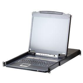 Általános információ The CL5708I Slideaway LCD KVM Switch is a control unit that allows access to multiple computers from a single PS/2 or USB KVM (keyboard, video, and mouse) console.