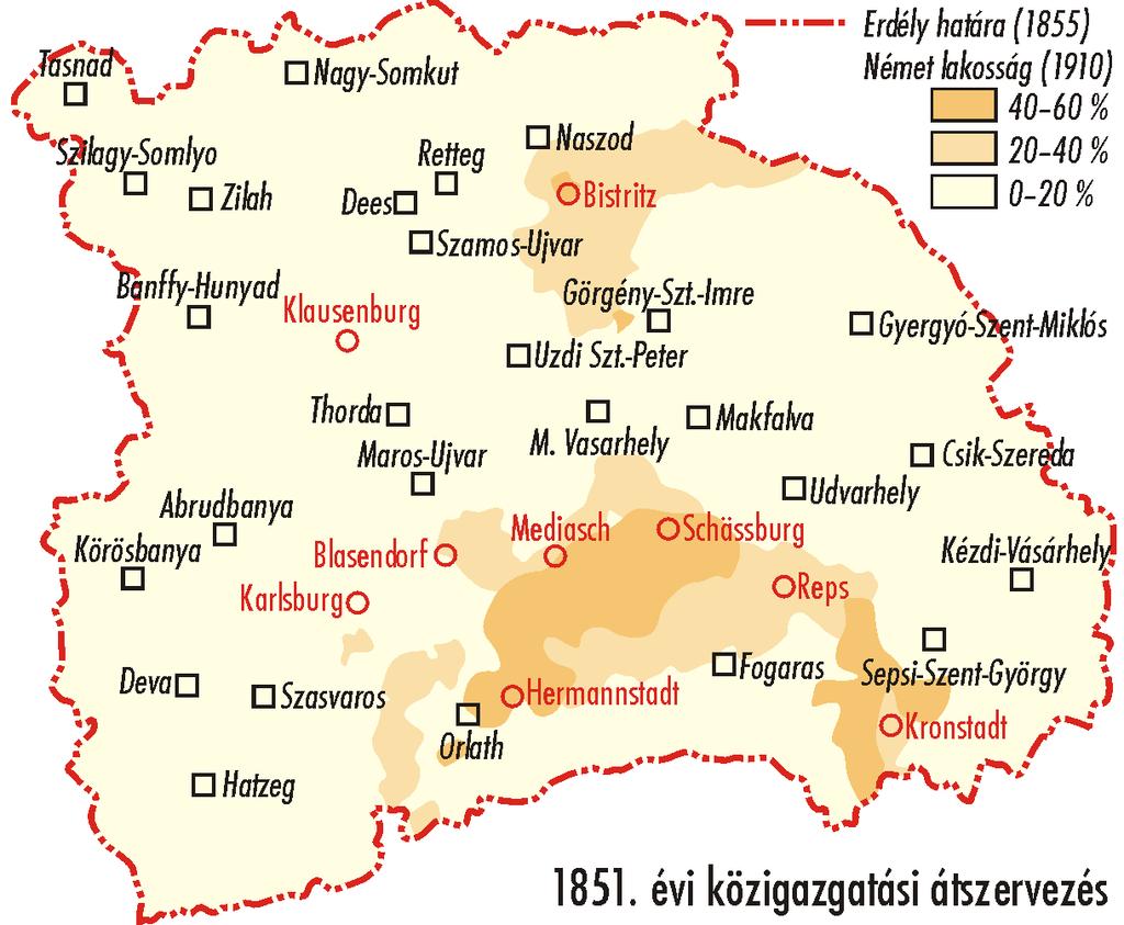 Osztrák névrendezés: folyamat 1851: csupán a közismert német nevek jelölése 1854: lényegesebb több név fontossá vált az osztrák jelenlét hangsúlyozása: német nevek lappangó rétege lett