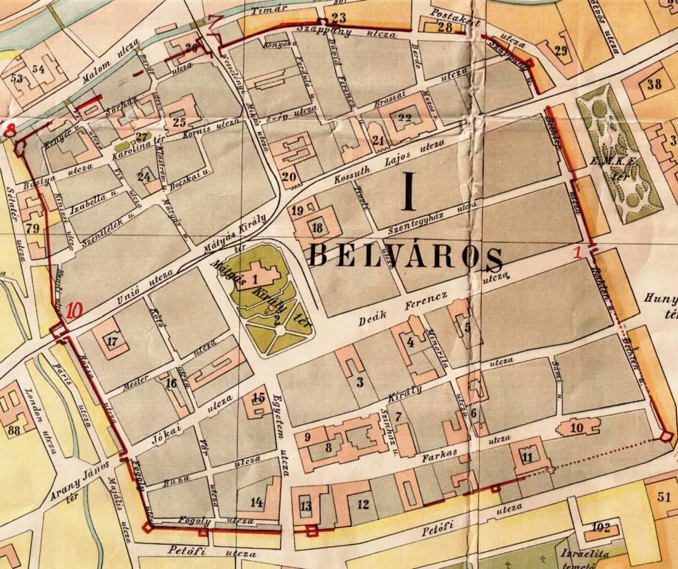 Kolozsvár századfordón 1869-től tizedek helyett utcák szerinti házszámozás a város nyilvántartja a kialakult utcaneveket nemcsak nyilvántartás, hanem