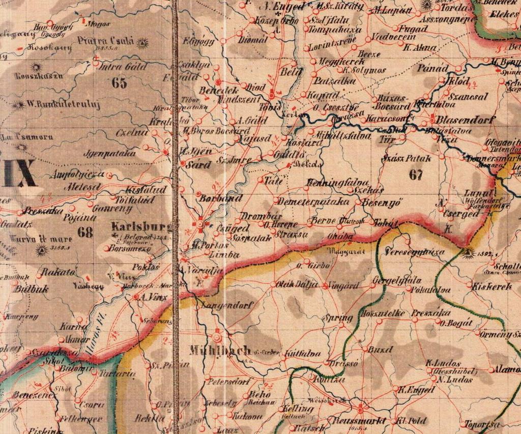 Polgári térképészet 1849 1867 Szászok részéről inkább helyi nevek, mint hivatalos