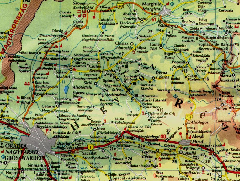 1989 után Román térképek: szinte csak román nevek