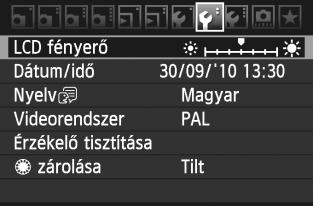 Képmegjelenítés beállításaina módosítása 3 Az LCD-monitor fényerejéne beállítása Módosíthatja az LCD-monitor fényerejét a