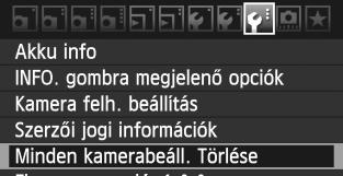 Előészítő lépése 3 A fényépezőgép visszaállítása az alapértéeren A fényépezőgép felvételészítési beállításai és a menübeállításo visszaállítható az alapértelmezett értéere.