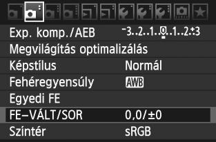 u Fehéregyensúly-orrecióN A beállított fehéregyensúly módosítható.