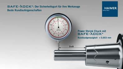 In addition to the frictional clamping forces of the tool holder, the tool is held using positive locking. s a result, micro-creeping is effectively prevented and your tool is clamped safely.