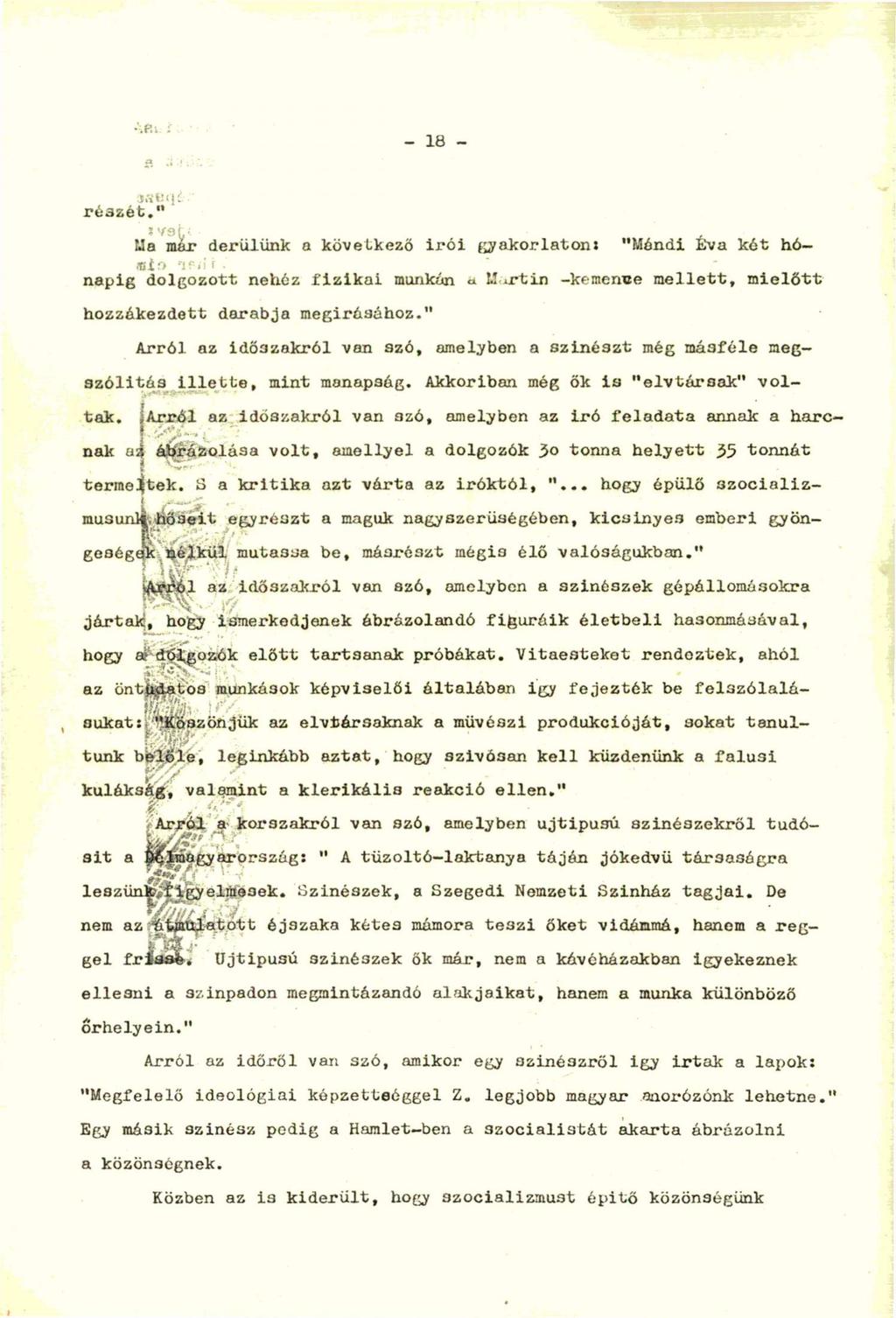 fii. í - 18 - aseqd ré3zét." i vaj,' Ma mór derülünk a következő irói gyakorlatom "Mándi Eva kót hóit» ir> 1P.