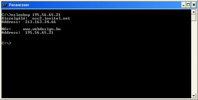 A DNS-ből kinyerhető egy adott IP