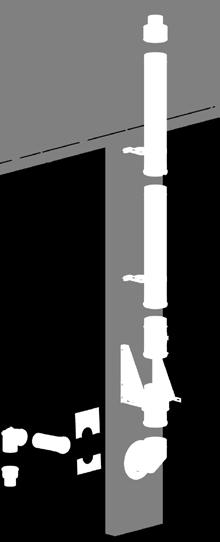 Végelem 5 Közenső súlyfelfogó frisslevegő-eszívássl 6 Tisztító idom DN 125/190; L = 845 mm DN