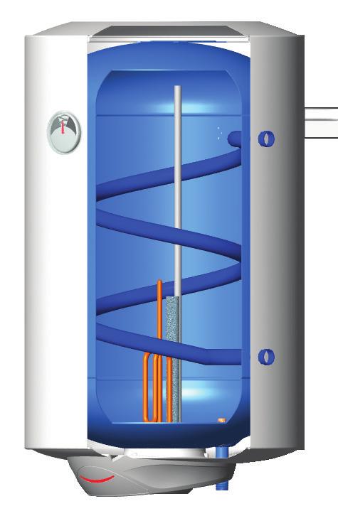 Elektromos vízmelegítők 80 PRO RTD-RTS Külső HŐMÉRSÉKLET szabályozás Falra szerelt elektromos tárolós vízmelegítő fűtőspirállal TD: jobb oldali bekötésű fűtőspirál TS: bal oldali bekötésű fűtőspirál