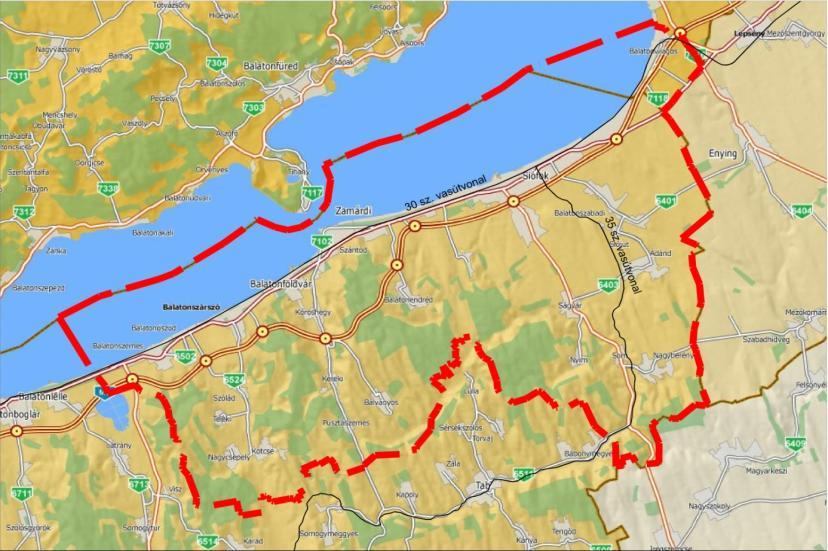 Siófok településfejlesztési koncepciója és integrált településfejlesztési stratégiája 2.15 KÖZLEKEDÉS 2.15.1 Hálózatok és hálózati kapcsolatok Siófokot a páneurópai közlekedési hálózatba az V.