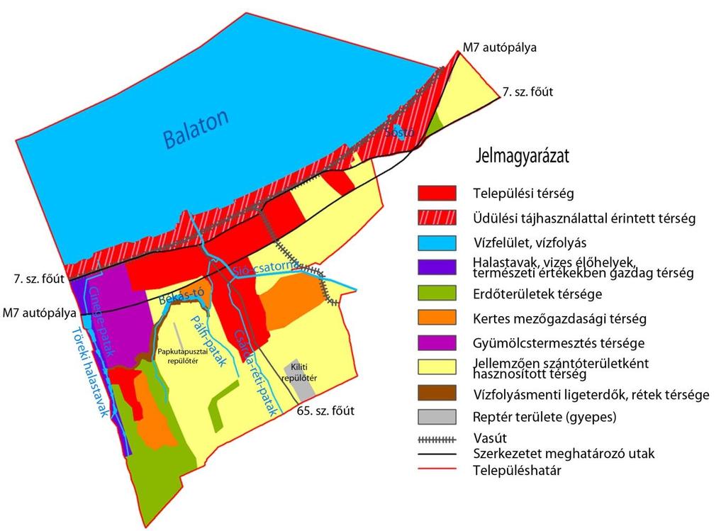 Siófok településfejlesztési koncepciója és integrált településfejlesztési stratégiája 2.12.2 Tájhasználat, tájszerkezet 2.12.2.1 Tájszerkezet 1.12 5.