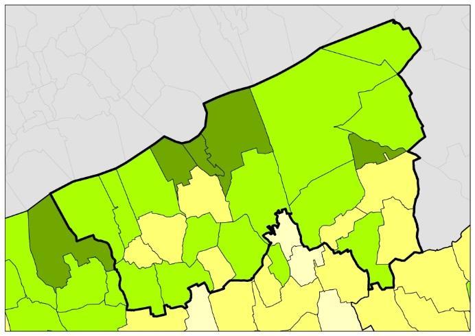 54 A Siófoki járásban negatív vándorlási egyenleg csak a Balatontól távolabbi települések némelyikén volt tapasztalható 2001-2013 között.