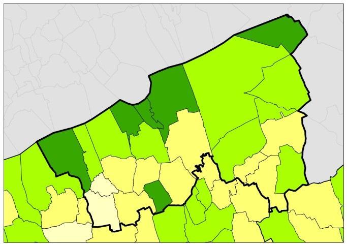 ábra: A nyilvántartott álláskeresők aránya a 15-64 éves korúakon belül a Dél-dunántúli régióban és a Siófoki járásban, 2014, % Forrás: Nemzeti Foglalkoztatási Szolgálat Siófokon szinte minden