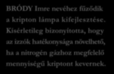 クリプトン電球はブローディ イムレが発明した ニトロゲンガスに