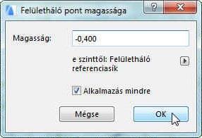 Ezután a varázspálcával (szóköz billentyű) az íves vonalra kattintva az végig követi a megrajzolt kontúrral, valamint a -0,40 méteres rétegvonallal határolt alakzatot és kivonja azt a terepből.