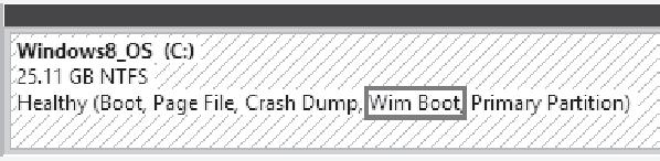 4. fejezet: Hibaelhárítás Hogyan állapíthatom meg, hogy a számítógépemen engedélyezett-e a WIMBoot? Általában véve a WIMBoot technológia csak az SSD (vagy MMC) meghajtón futó Windows 8.