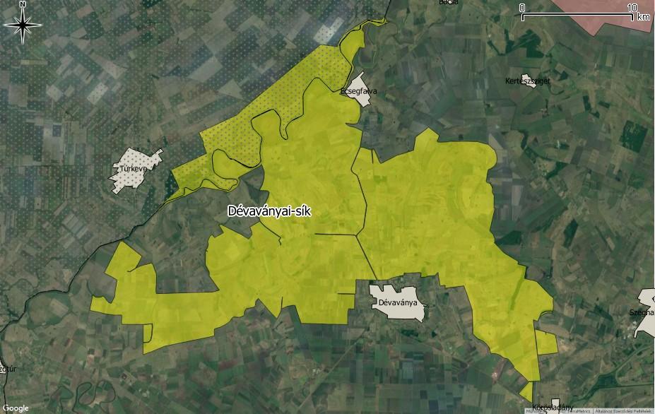 kiterjedésű Dévaványai-sík IBA területével. A Natura 2000 terület víztől függő károsodottsága a "károsodott" kategóriába sorolható (VGT2 6-9 melléklet). 62. ábra.