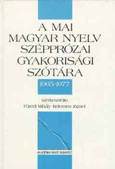 3.4. gyakorisági szótár A magyarországi gyakorisági szótárak többnyire szépirodalmi szövegek alapján készültek egy-egy szerző műveiből, egy-egy kódex szavaiból képzett gyakorisági adatokkal, vagy