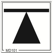 Általános biztonsági utasítások MD 101 Ez a piktogram az emelő berendezések (kocsiemelők) elhelyezési pontjait jelzi.