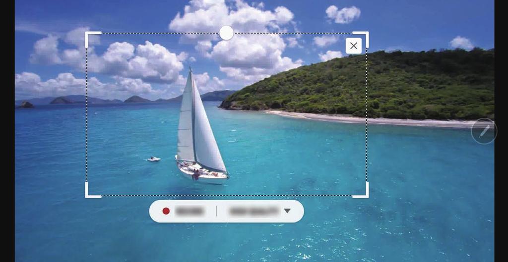 Alkalmazások és funkciók Terület rögzítése videóból Videó lejátszása közben kijelölhet egy területet, amelyet GIF-animációként ment el a rendszer.