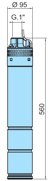 4 -os periférikus csőbúvár szivattyúk Típusválaszték n=2900 ford/min P 1 Max.