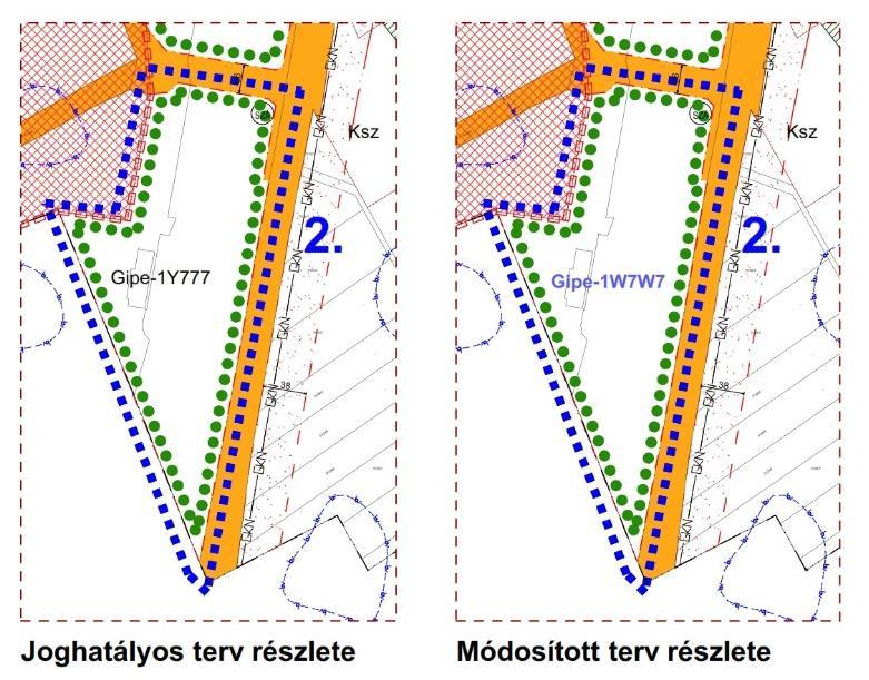 2. Módosításra kijelölt területek Fényeslitke-Komoró Intermodális Közforgalmi Ipari- Park fényeslitkei oldalán, az ipari park déli végén Rendezés célja és oka A park területét alkotó egyik építési