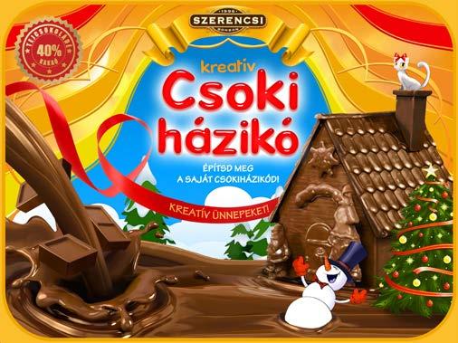 Kreatív csoki házikó 350g,