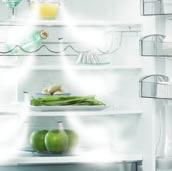 Hűtőgépek Egyenletesen alacsony hőmérséklet. Az élelmiszer bármelyik polcra helyezhető, mivel a hőmérséklet mindenhol egyforma.